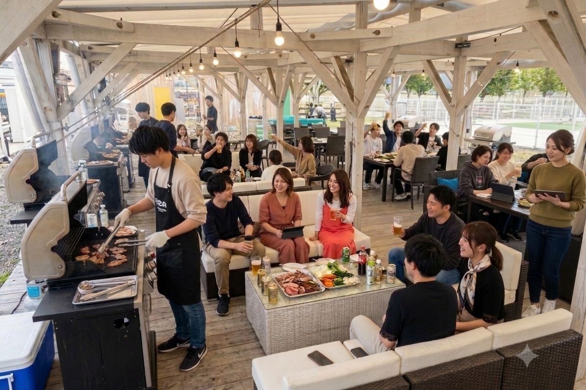 BBQをメインに楽しむ団体利用のイメージ